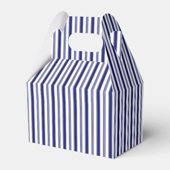 Sailor Blue and White Stripes Favour Box (Front Side)