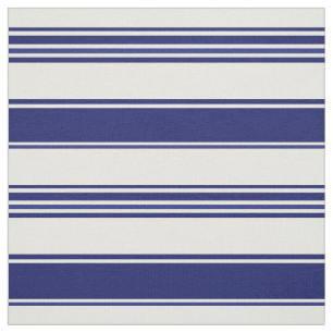 Sailor Blue & White Beach Stripes (large scale) Fabric