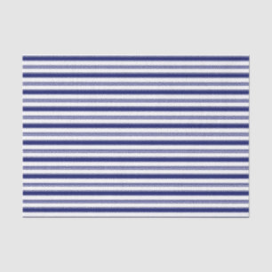 Sailor Blue & White Stripes (large scale) Tissue Paper