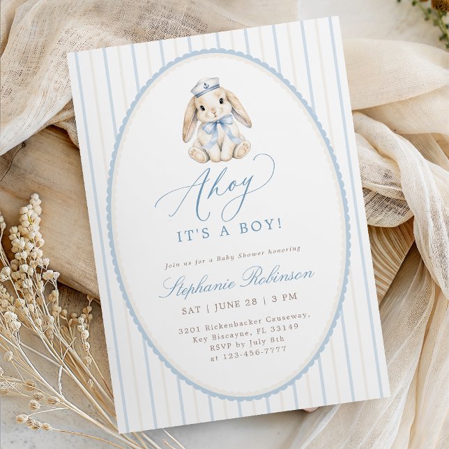 Sailor Boy Baby Shower Invitation (Creator Uploaded)