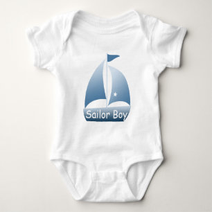 Sailor Boy Blue Sailboat T-shirt Baby Bodysuit
