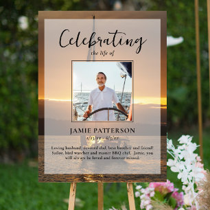 Sailor Captain Celebration of Life Photo Funeral Poster