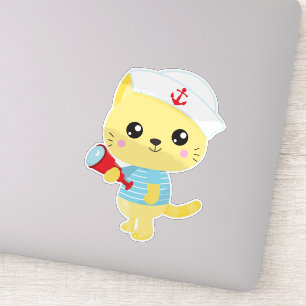 Sailor Cat, Boat Captain, Sailor Hat, Cute Cat