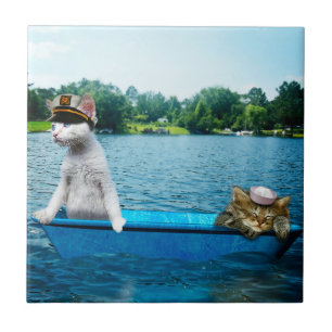 Sailor Cats Ceramic Tile