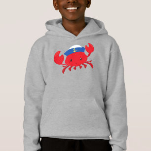Sailor Crab, Cute Crab, Sailor Hat, Sailing, Sea