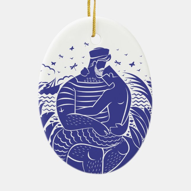 Sailor Daddy O Ceramic Ornament (Back)