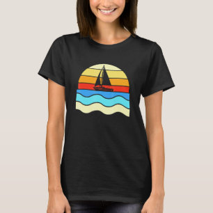 Sailor Fisherman Fishing Sailing Retro Style Sail  T-Shirt