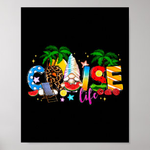 Sailor Gnome Cruise Life Summer Vacation Beach Boa Poster