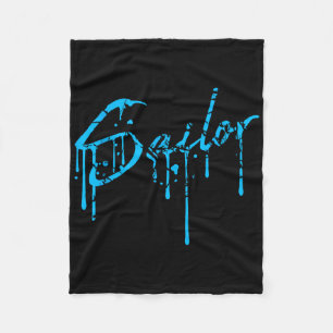 Sailor Graffiti Spray Drops Sailing Text Saying Cr Fleece Blanket