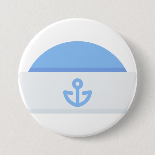 sailor hat 7.5 cm round badge (Front)