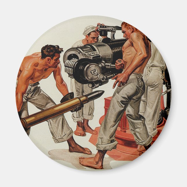 Sailor Hunks Loading the Big Gun Magnet (Front)