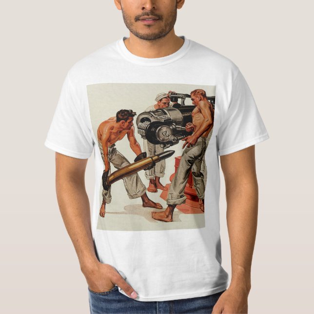 Sailor Hunks Loading The Big Gun T-Shirt (Front)