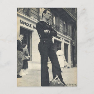 Sailor in Paris Postcard