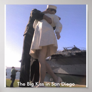 Sailor Kissing Nurse in San Diego Poster