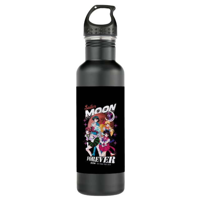 Sailor Moon Anime Vin age Kawaii Design Sleeveless 710 Ml Water Bottle (Front)