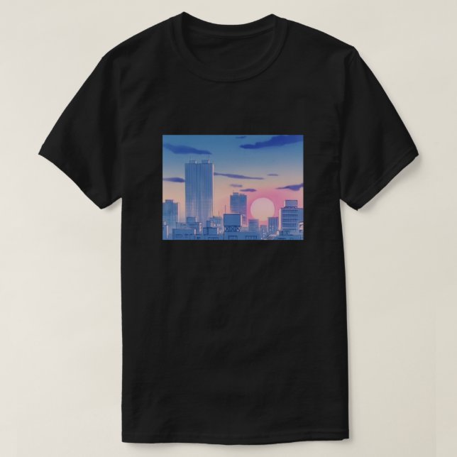 Sailor Moon City Landscape Classic T-Shirt (Design Front)