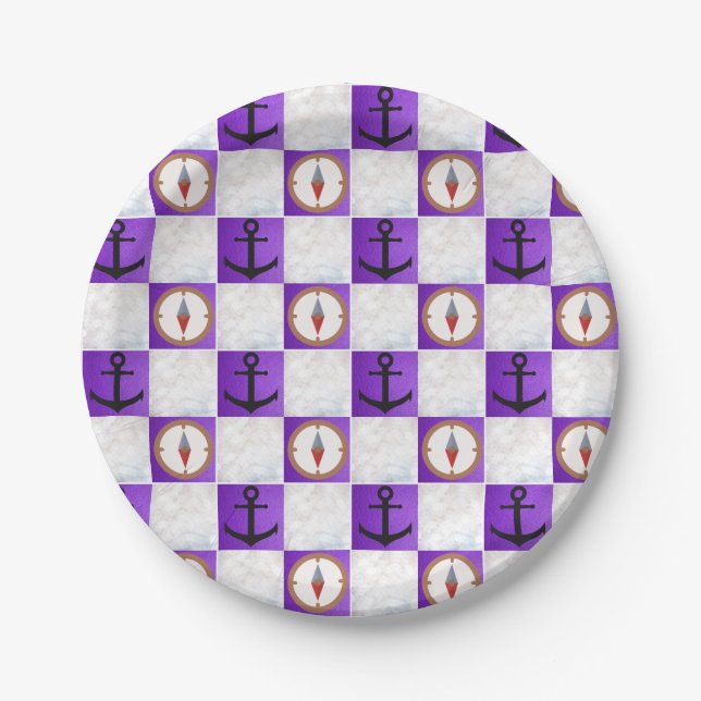 Sailor Nautical Paper Plate (Front)