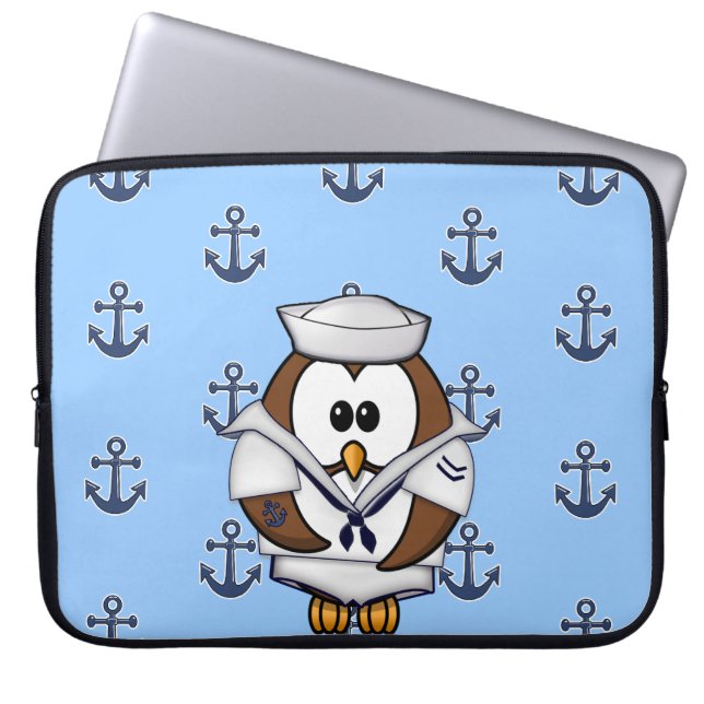 sailor owl laptop sleeve (Front)