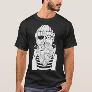 Sailor Ship Captain Sea Maritime Seaman Old Man Wi T-Shirt