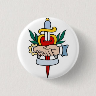Sailor Tattoo - Handshake & Dagger - Button
