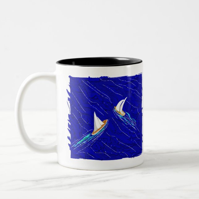 Sailor to the heart Two-Tone coffee mug (Left)