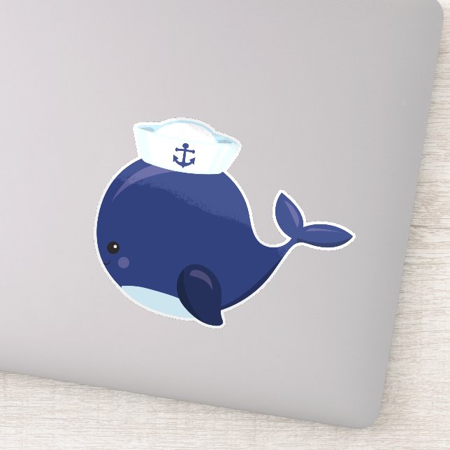 Sailor Whale, Little Whale, Cute Whale, Blue Whale (Detail)