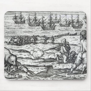 Sailors attacked by polar bears mouse pad