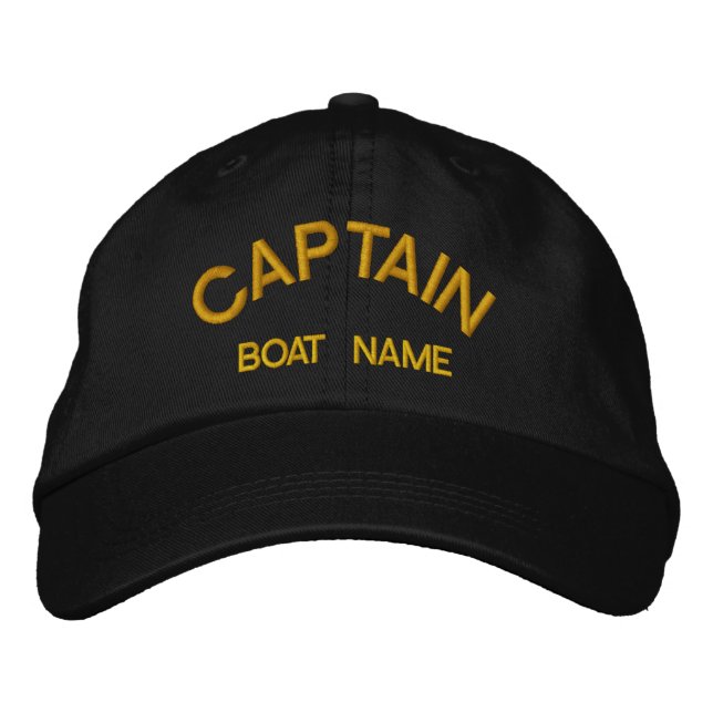 Sailors CAPTAIN & BOAT NAME Hat (Front)