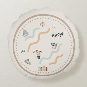 Sailor's Dream Nursery Round Pillow