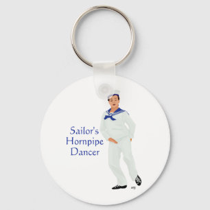 Sailors Hornpipe Highland Dancer Key Ring
