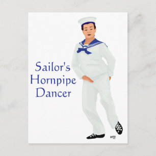 Sailors Hornpipe Highland Dancer Postcard