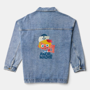 Sailor's Joy: AMOR DE MADRE Cartoon Denim Jacket
