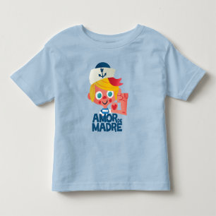 Sailor's Joy: AMOR DE MADRE Cartoon Toddler T-Shirt