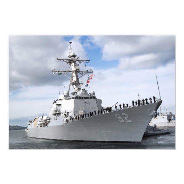 Sailors man the rails photo print (Front)