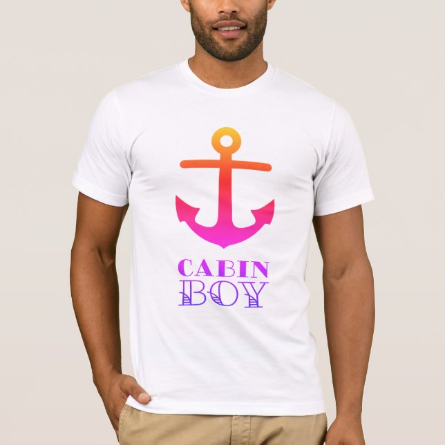 Sailors Nautical Anchor Navy Cabin Boy Humour T-Shirt (Front)
