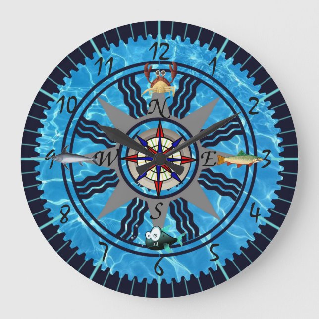 Sailor's Ocean Wall Clock (Front)