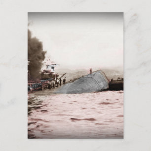 Sailors on a Capsized Ship Postcard