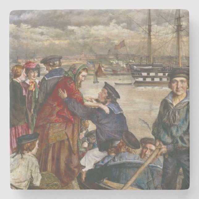  Sailors' Sweethearts and Wives (by John Lee) Stone Coaster (Front)