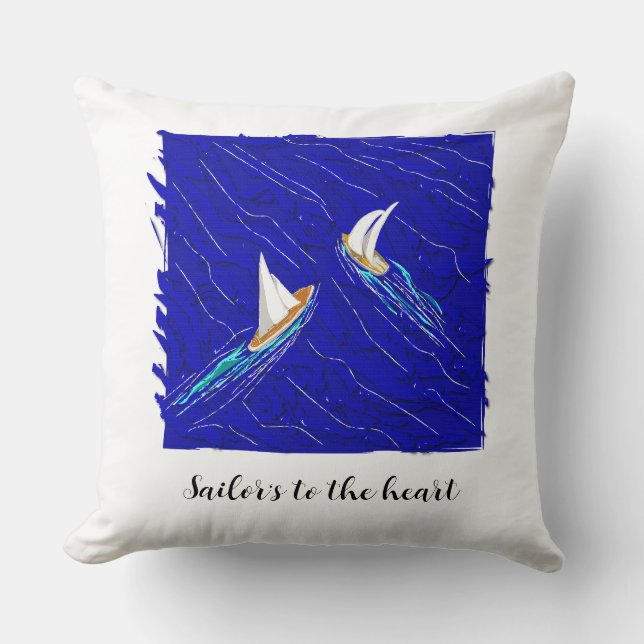 Sailor's to the heart cushion (Front)