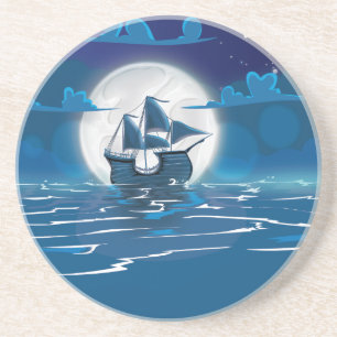 Sailship Voyage under the Moonlight Coaster