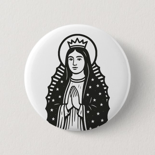 Saint 6 Cm Round Badge (Front)