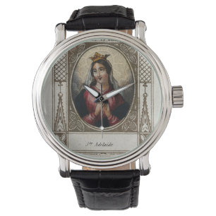Saint Adelaide. Coloured lithograph. Watch