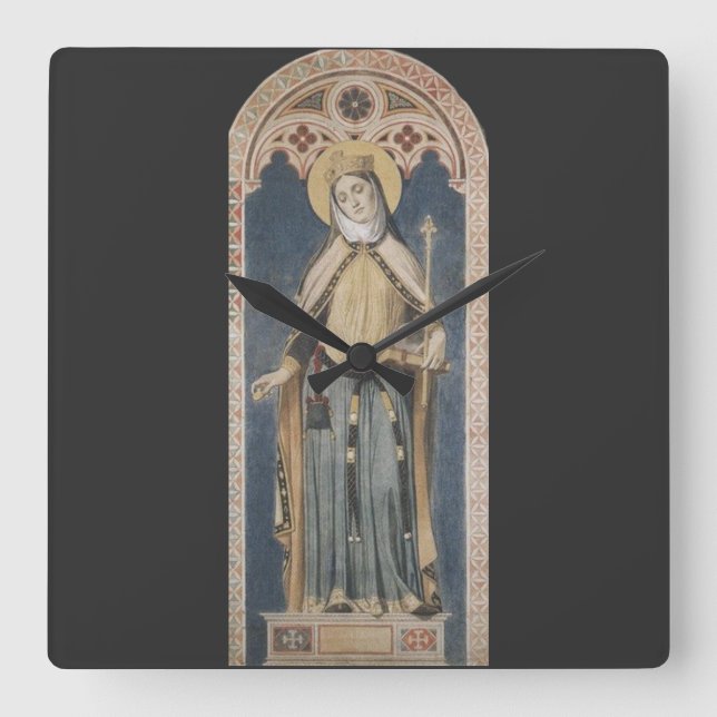 Saint Adelaide of Italy Square Wall Clock (Front)