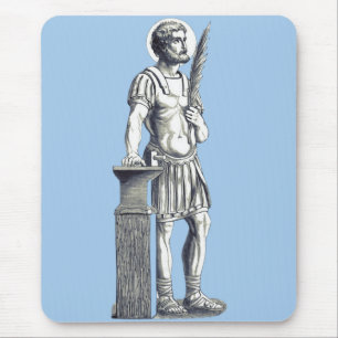 Saint Adrian Herculian Guard Mouse Pad