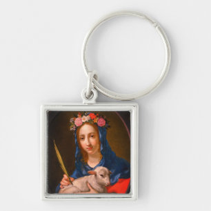 Saint Agatha (by Cesare Dandini) Key Ring