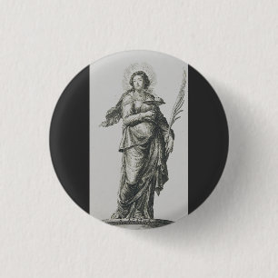Saint Agatha of Sicily 3 Cm Round Badge