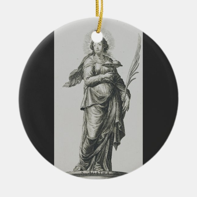 Saint Agatha of Sicily Ceramic Ornament (Front)