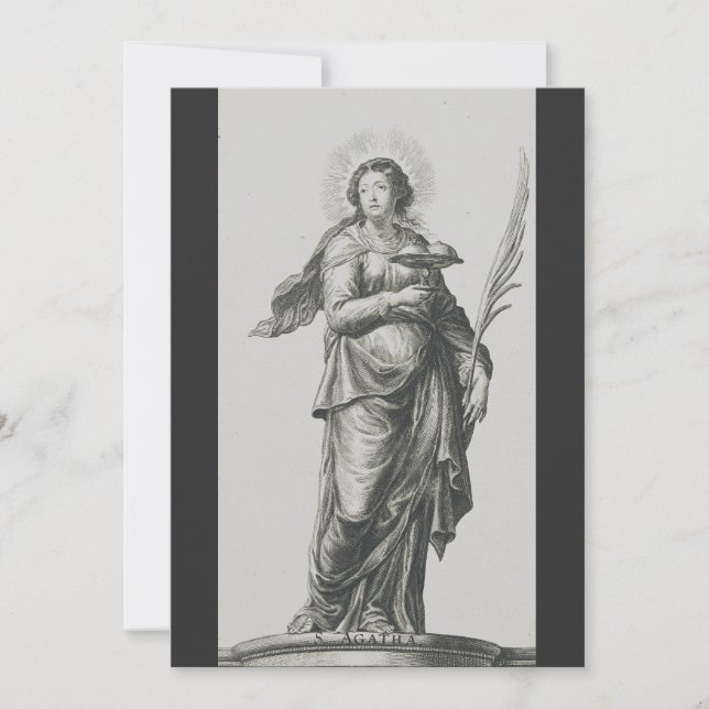 Saint Agatha of Sicily Invitation (Front)