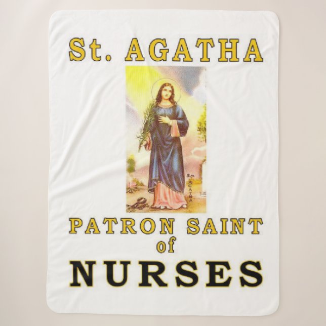 SAINT AGATHA SHERPA BLANKET (Front)