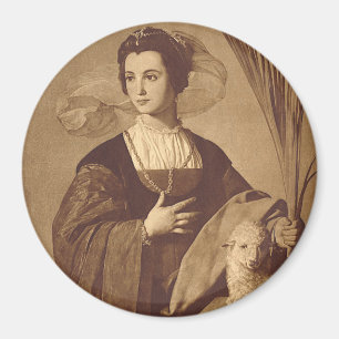 Saint Agnes by Alonso Cano Magnet